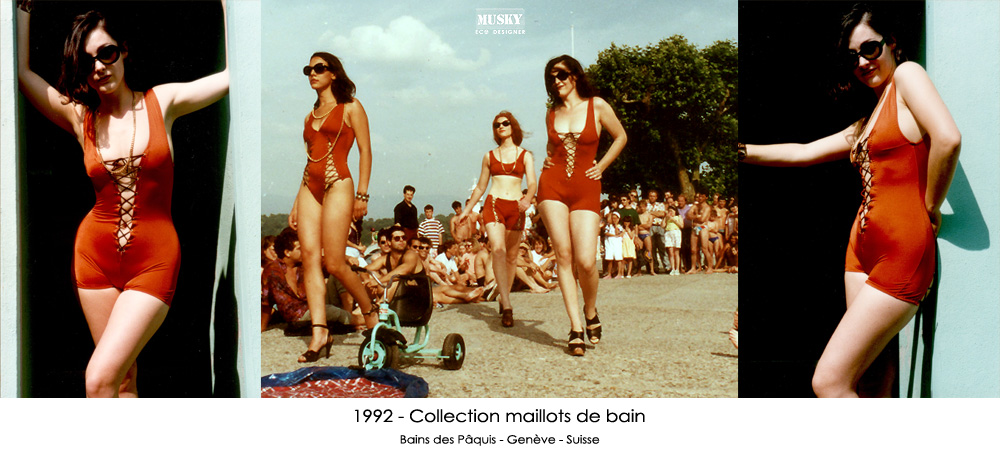 1992 – Collection maillots de bain. Bains des Pâquis – Genève – Suisse.