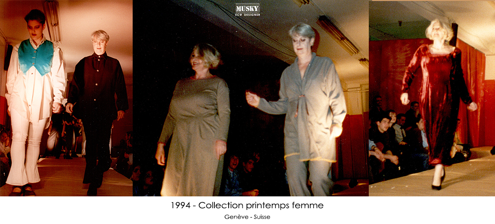 1994 – Collection printemps homme-femme. Genève – Suisse.