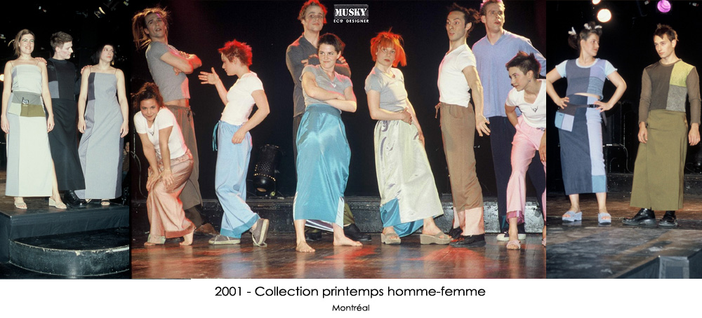 2001 – Collection printemps homme-femme. Montréal.